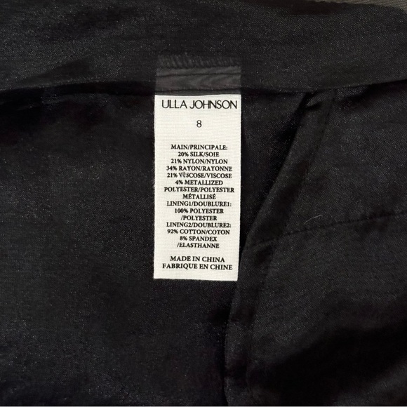 NWT Ulla Johnson Mini Silk-Blend Strapless Black Oui Dress - Picture 8 of 8